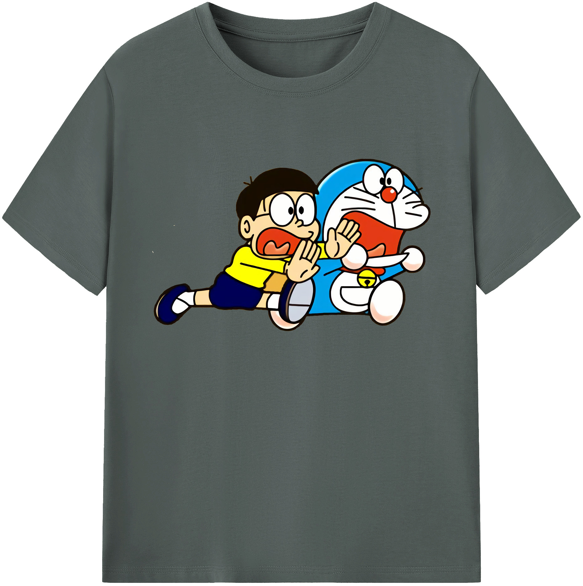 （画像用） ドラえもん Doraemon 綿100％ メンズ半袖Tシャツ｜肌触りやわらか＆通気性